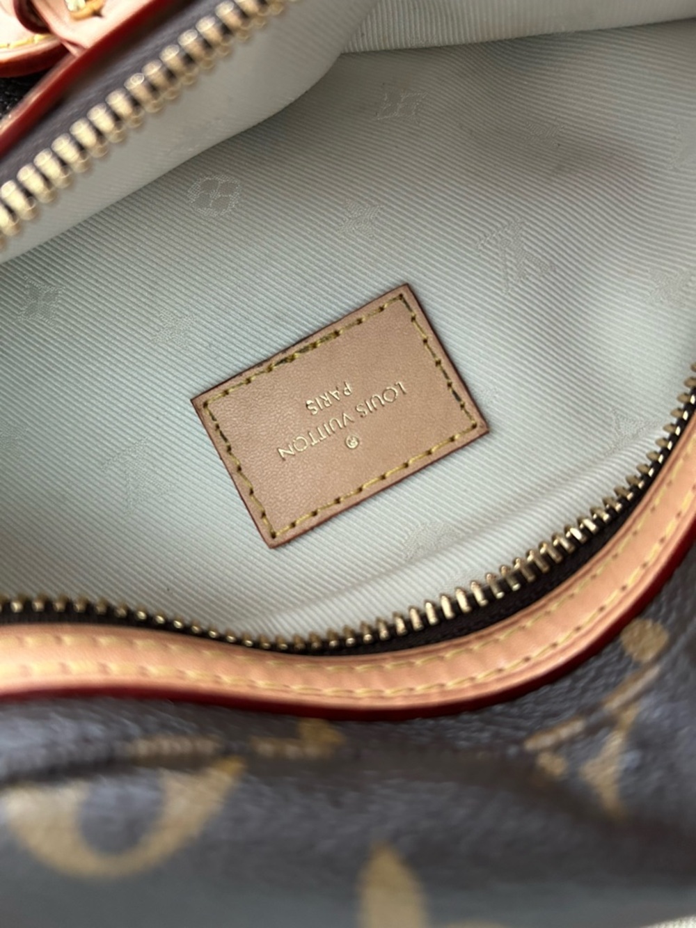 LOUIS VUITTON | High Rise Monogram Crossbody Bumbag with Ivory Branded Strap - Picture 8 of 17